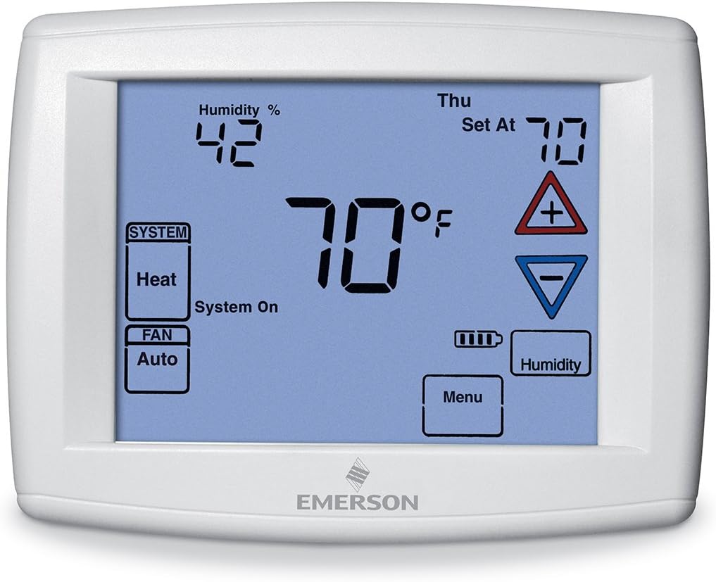 Emerson 1F95-1291 7-Day Touchscreen Thermostat with Humidity Control