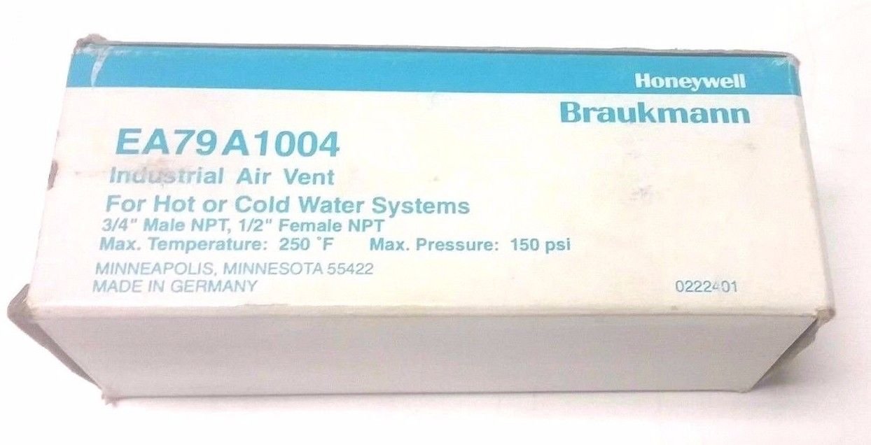 Honeywell EA79A1004 Hot Water Air Vent 3/4 Male NPT