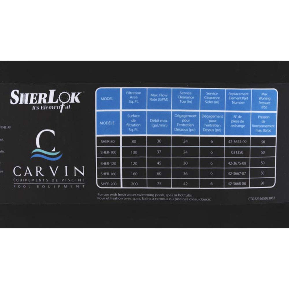 Carvin 94223810 Sherlock 160 Filter