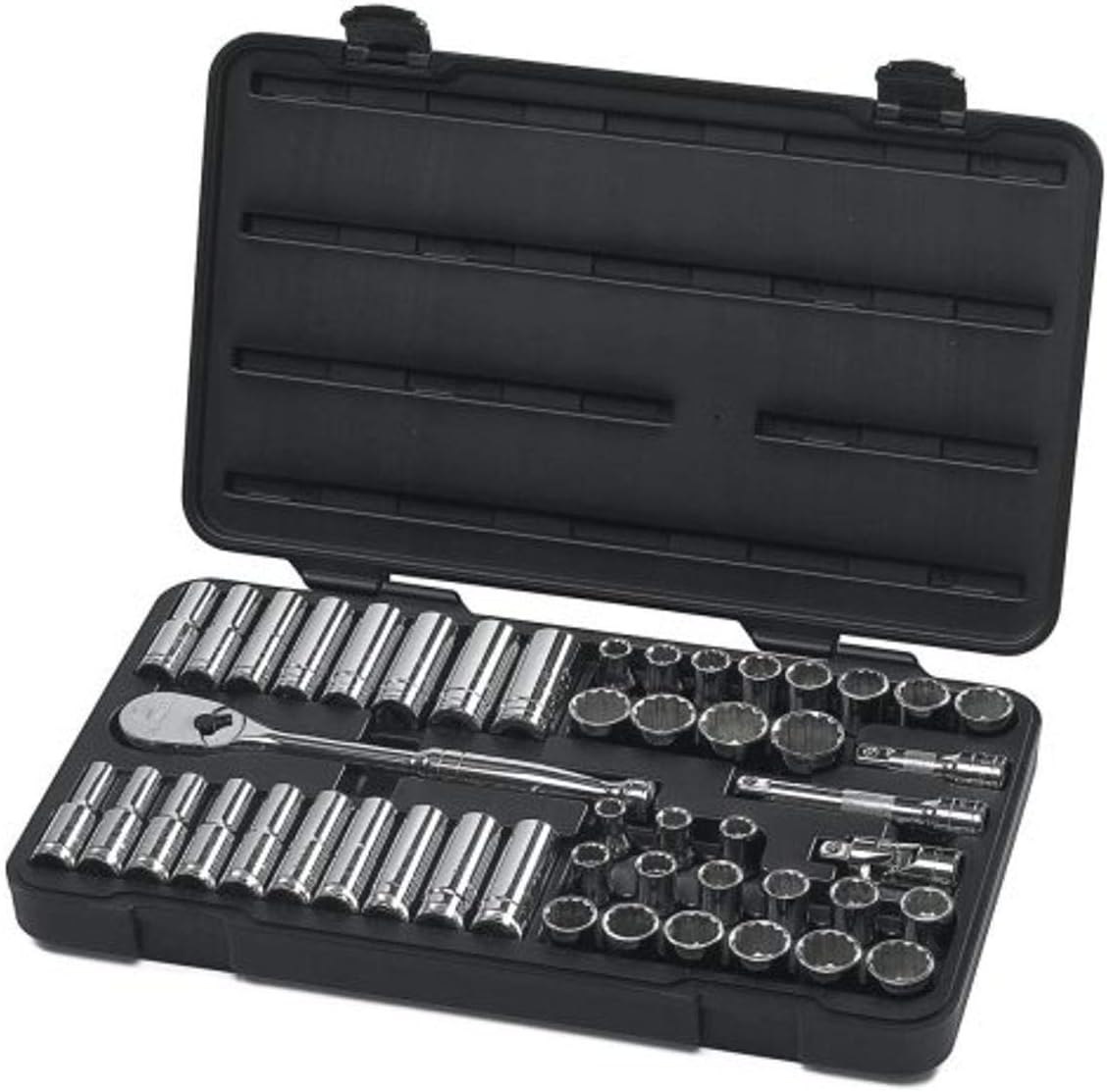 GearWrench 80701 49 Pc. 1/2 Drive 12 Pt. Mechanics Tool Set, Standard & Deep, SAE/Metric