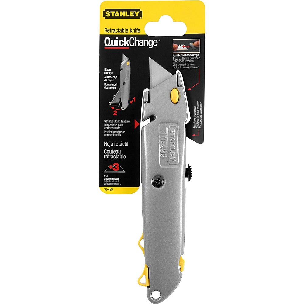 Stanley 10-499 Quick-Change Utility Knife with Retractable Blade and Twine Cutter