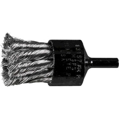 Pferd 83157 1 Knot Wire End Brush - Straight Cup - .010 SS Wire, 1/4 Shank