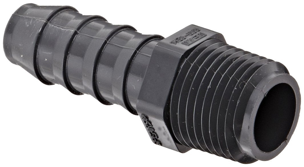 Spears 1436-005 PVC Tube Fitting Adapter Schedule 40 1/2 Barbed x NPT Male