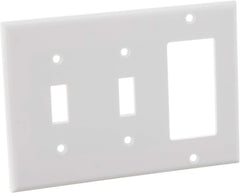 Leviton 80421-W 2-Toggle 1-Decora/GFCI Device Combination Wallplate