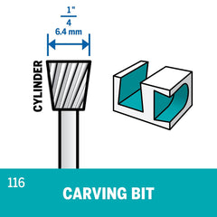 Dremel 116 High Speed Cutter 1/4 inch Diameter for Rotary Tools