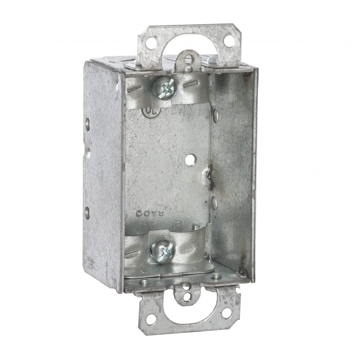 Raco 410 3 in. x 2 in. Switch Box, 1-1/2 in. Deep, NMSC Clamps, Plaster Ears