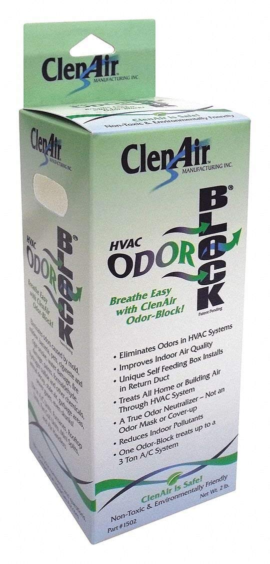 Nu-Calgon 61060 Residential HVAC Odor Block, Gel Form, Clear, Treats up to 3 Ton Systems