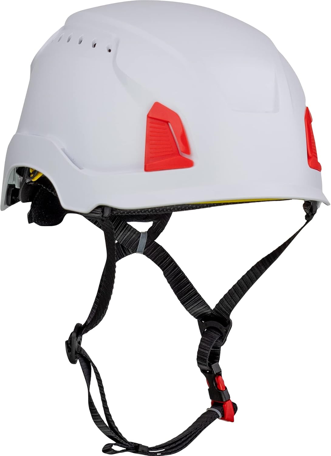 PIP 280-HP1491RVM-01 Traverse Vented Industrial Climbing Helmet With MIPS Technology ABS Shell EPS Foam Impact Liner HDPE Suspension 4-Point Chin Strap ANSI II White