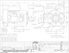 Marathon MF103 High Torque Motor 3/4 hp 115/208-230V 1800 RPM