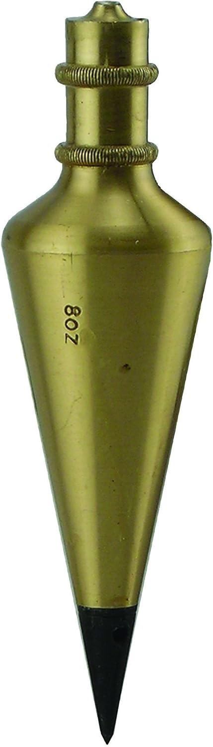 General Tools 800-8 Brass Plumb Bob 8 Ounce