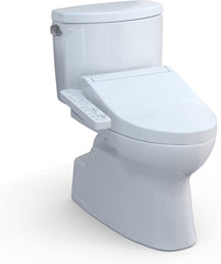 Toto MW4743074CEFG#01 Washlet+ Vespin II Two-Piece Elongated 1.28 GPF Toilet and Washlet+ C2 Bidet Seat Cotton White