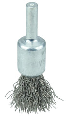 Weiler 10016 Crimped Wire End Brush .020 Stainless Steel Fill 1/2 Inch Diameter