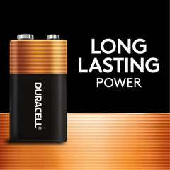 Duracell DURMN1604B2Z CopperTop 9V Alkaline Battery 2 Pack - Long Lasting Power