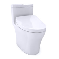 Toto MW6463056CEMFGN#01 Washlet+ Aquia IV One-Piece Elongated Dual Flush 1.28 and 0.9 GPF Toilet with S550e Electric Bidet Seat Cotton White