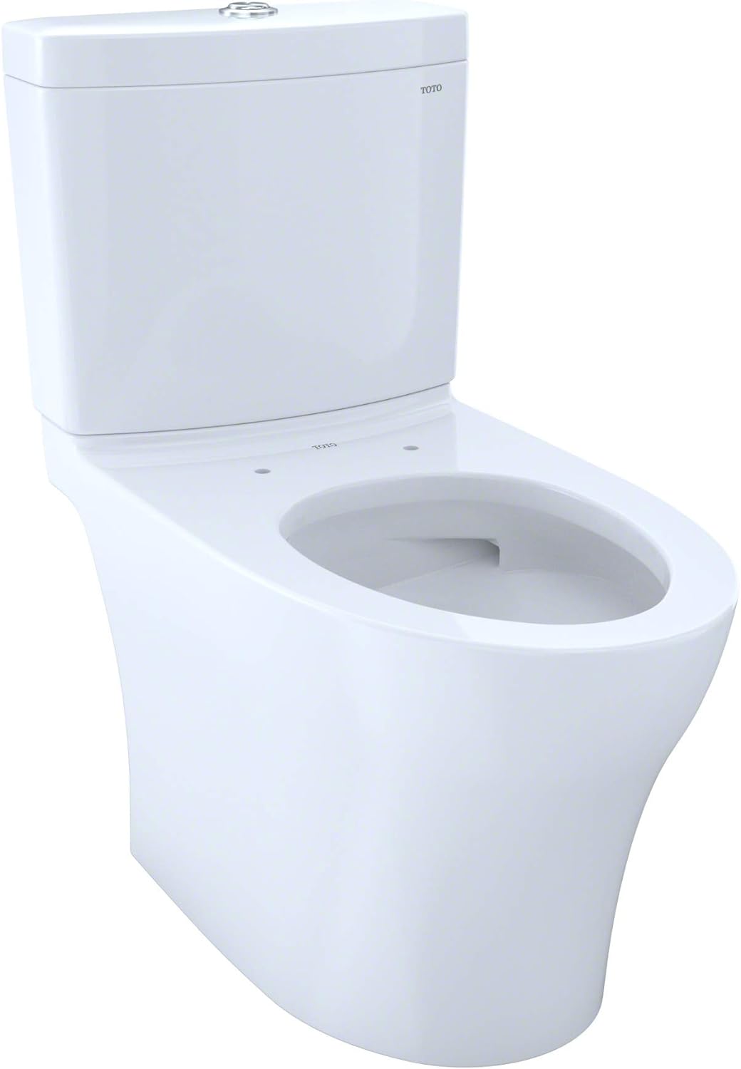 TOTO CST446CEMFGN#01 Aquia IV Two-Piece Elongated Dual Flush 1.28 and 0.9 GPF Toilet with CEFIONTECT Cotton White