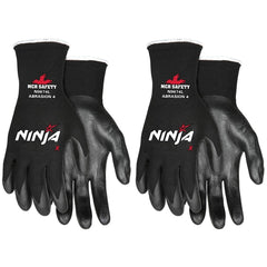 Mcr Safety N9674S Ninja X Bi-Polymer Coated Palm Gloves Small Black