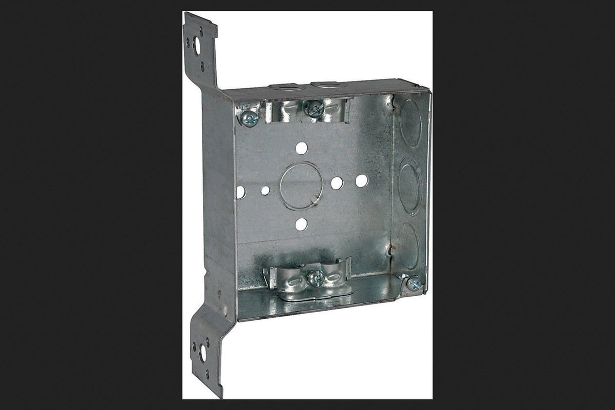 Raco 223 Electrical Box, Square, 21 Cu. in. Power (Size: 4 in x 4 in x 1-1/2 in)