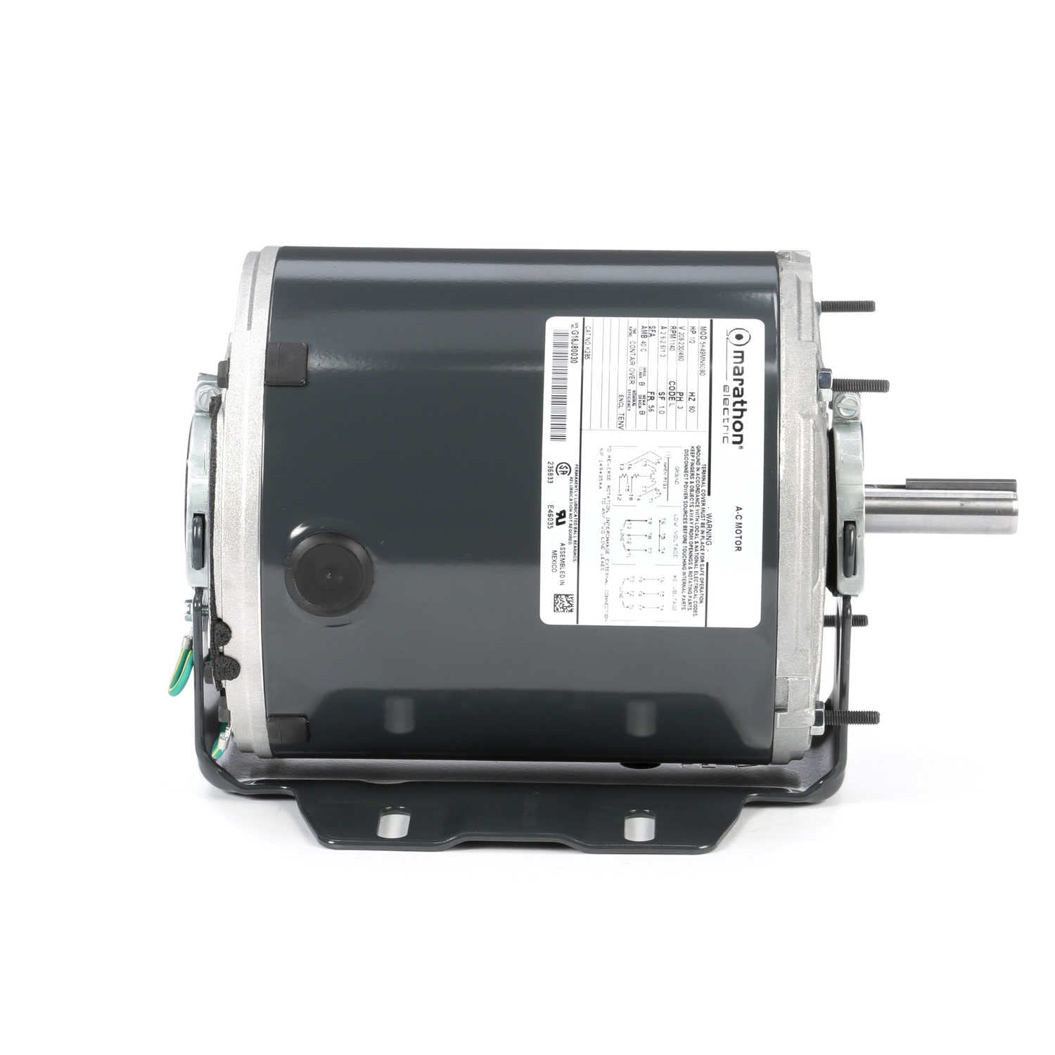 Marathon MK285 56 Frame Totally Enclosed 5K49MN6080 Belt Drive Motor 1/2 hp 1200 RPM