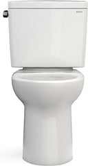 TOTO CST776CEG#11 Drake Two-Piece Elongated 1.28 GPF Tornado Flush Toilet with CeFiONtect, Colonial White