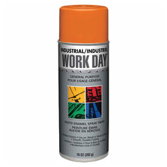 Krylon A04413007 Work Day Enamel Paint Orange 10 oz Aerosol Can