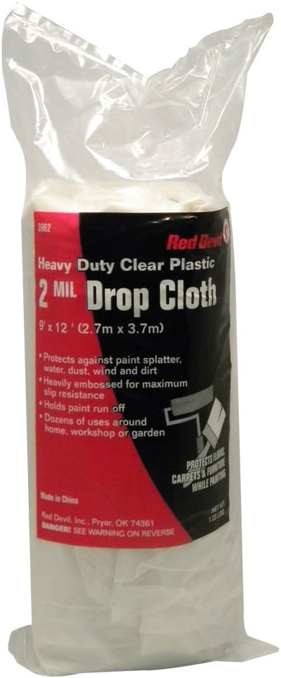 Red Devil 3962 Plastic Drop Cloth 2 Mil