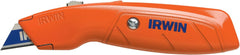 IRWIN 2082300 Hi-Vis Retractable Utility Knife, Orange