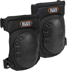 Klein Tools 60344 Hinged Gel Knee Pads Quick-Release Clips Black