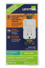 Leviton GFSW1-KW GFCI/Switch Combo 125 VAC 15 A 1800 W