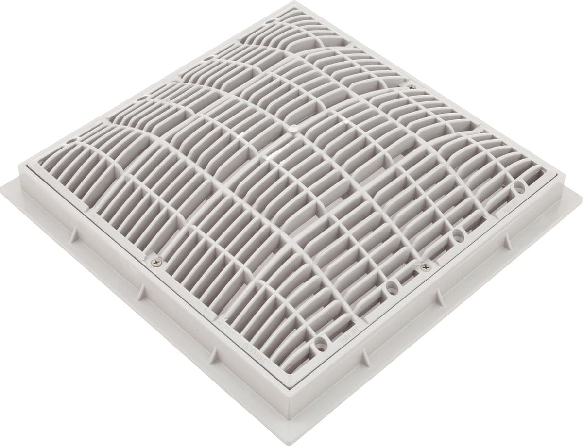 Waterway Plastics 640-4720V Main Drain Grate And Frame White 12 x 12