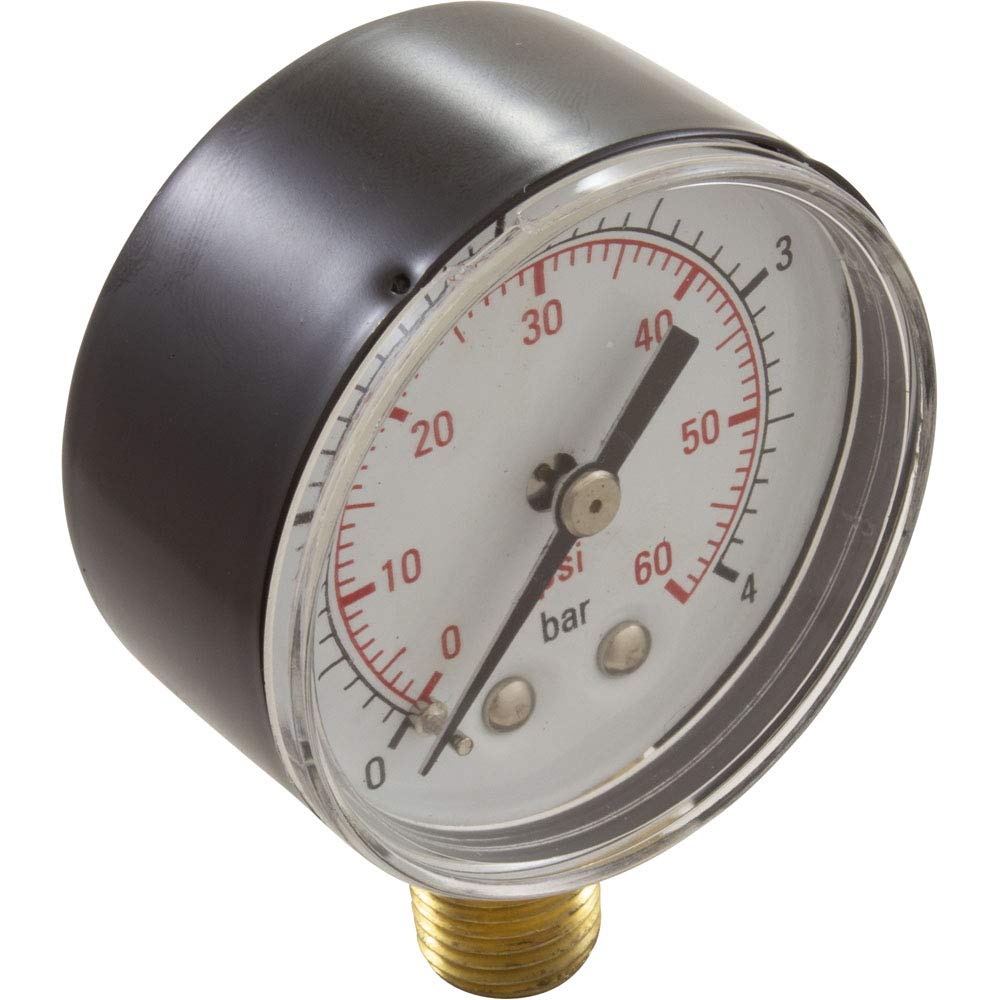 Custom Molded Products 25501-000-800 0-60 PSI Pressure Test Gauge Bottom Mount