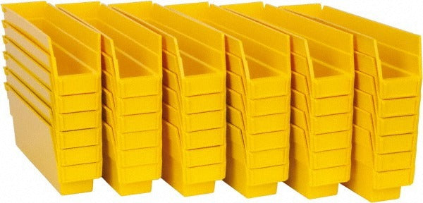 QUANTUM STORAGE SYSTEMS Quantum Storage QSB100YLCS Hopper Shelf Bin Yellow 36-pack