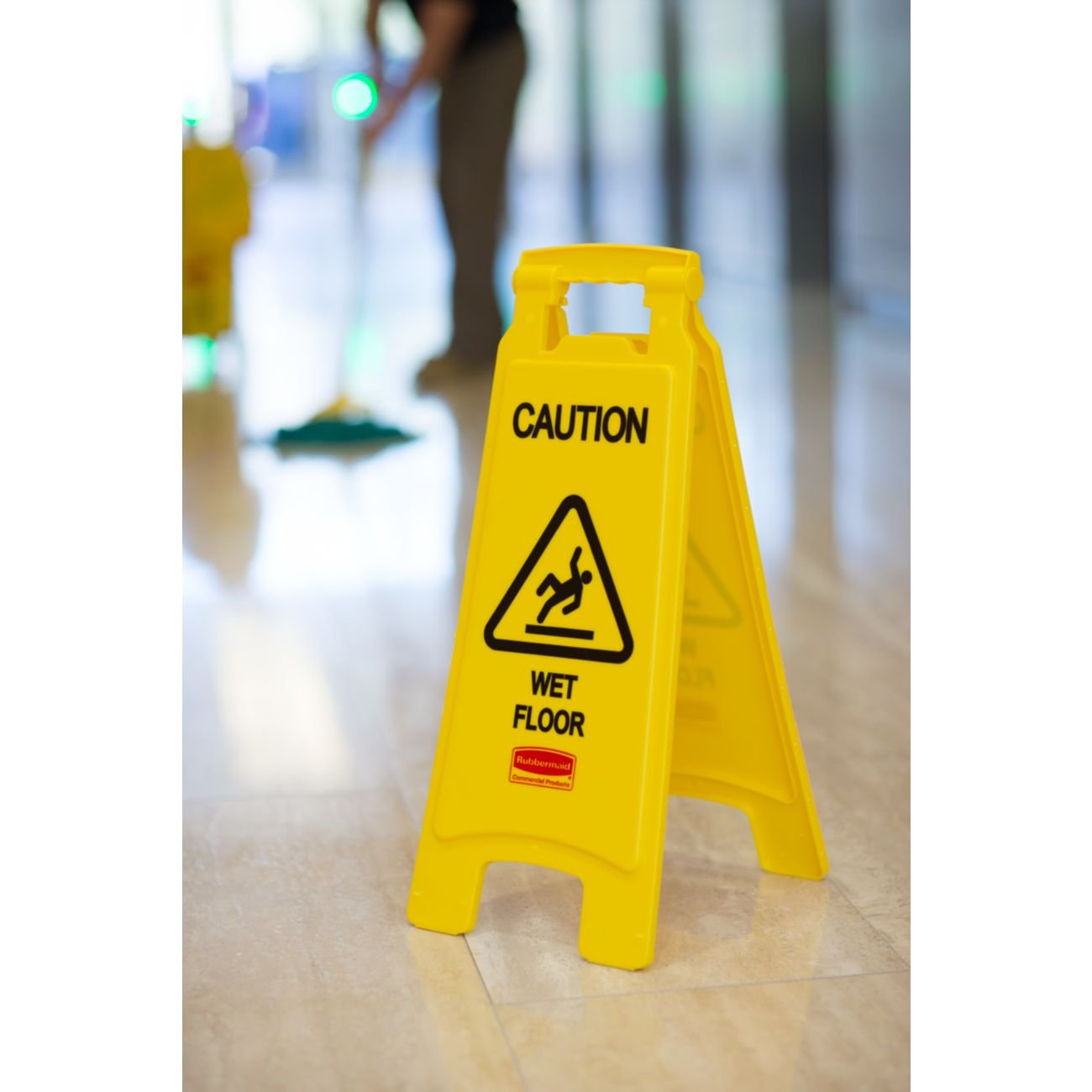 Rubbermaid FG611277YEL Caution Wet Floor Sign Plastic 11 x 1.5 x 26