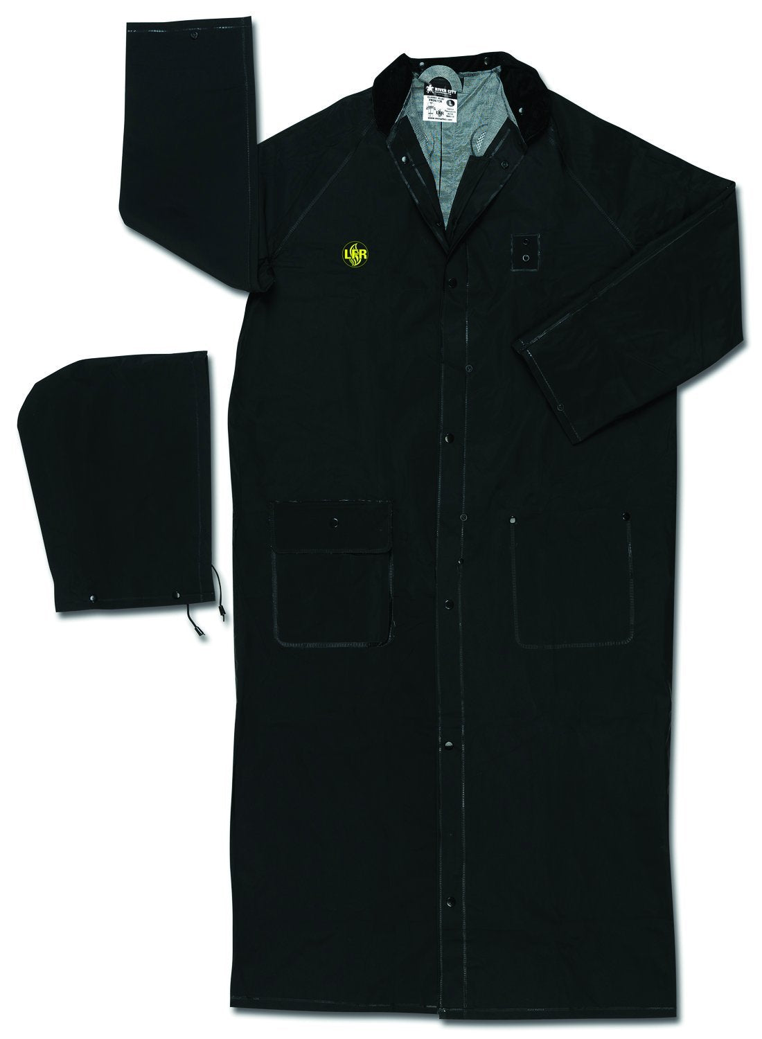 MCR Safety FR267CX3 Classic Plus Flame Resistant Rider Coat 60 Inches Black 3X-Large