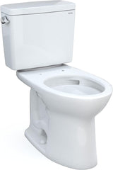 TOTO CST776CSFG.10#01 Drake Two-Piece Elongated 1.6 GPF Universal Height Tornado Flush Toilet with Cefiontect and 10 Inch Rough-In, Cotton White