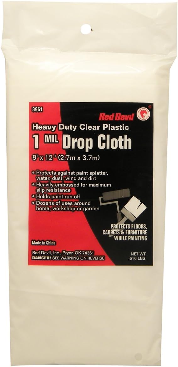 Red Devil 3961 Plastic Drop Cloth 1 Mil