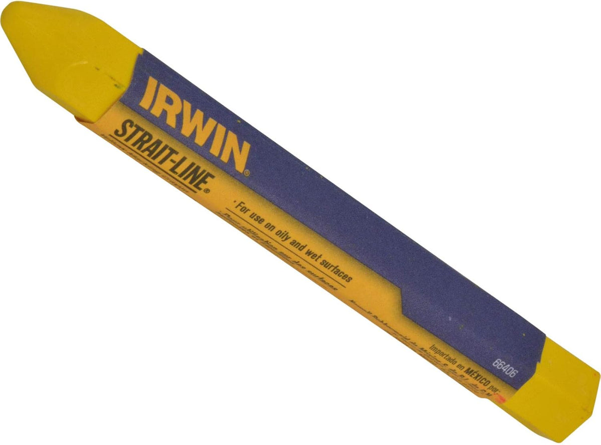 Irwin 66406 YEL Marking Crayon Yellow Pack of 12