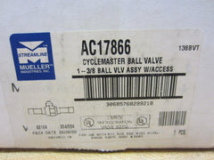 Mueller AC17866 Ball Valve Cyclemaster 1-3/8 Solder W/Access