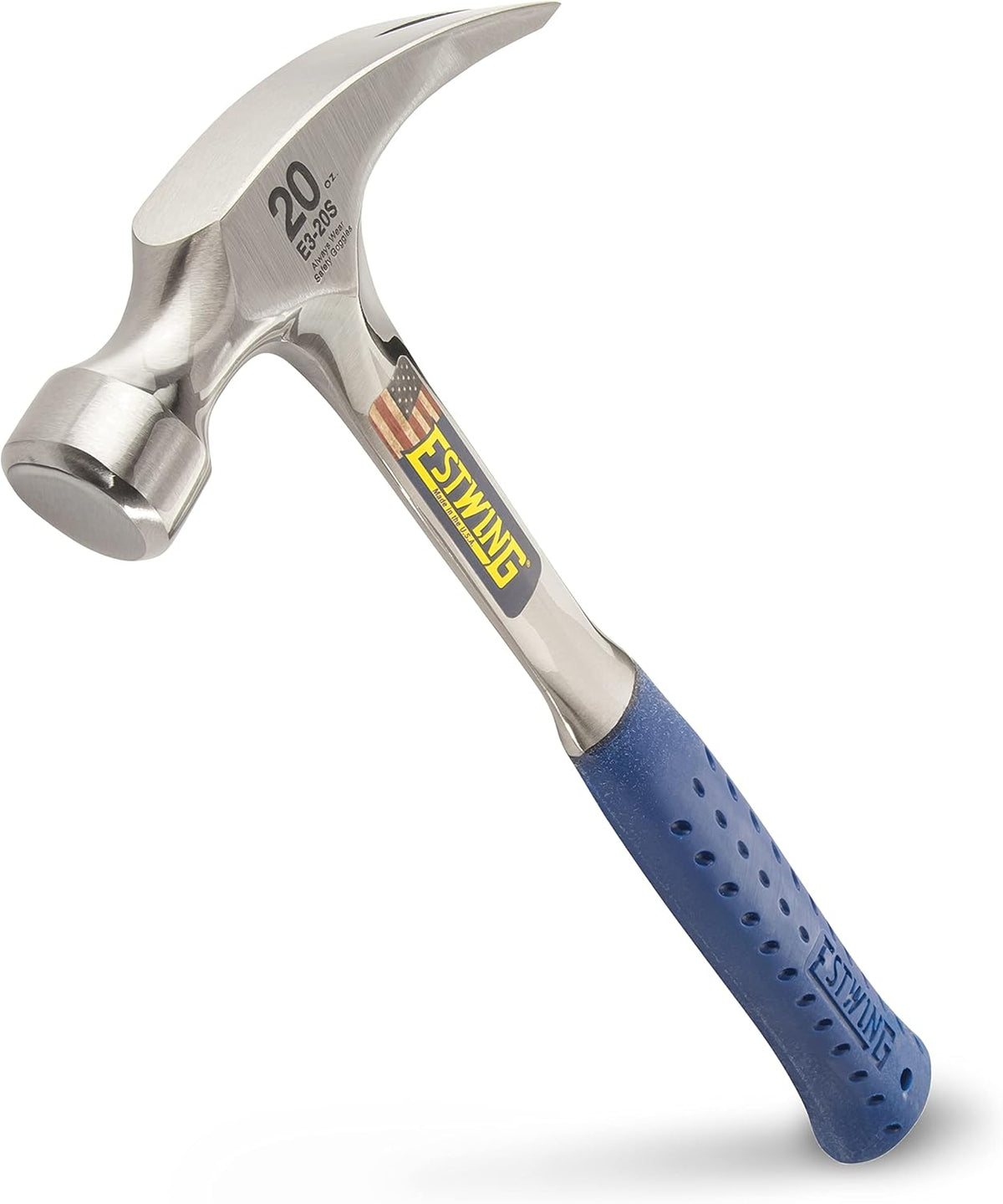 Estwing E3-20S Flooring & Tiling Hammer Claw Frame Smooth Face 20 Oz