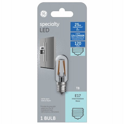 GE G E Lighting 93128998 Led T8 Bulb 2W 200 Lumens 3000K