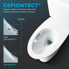 TOTO MW4543084CEFG#01 Washlet+ Drake II Two-Piece Elongated 1.28 GPF Toilet and C5 Bidet Seat Cotton White