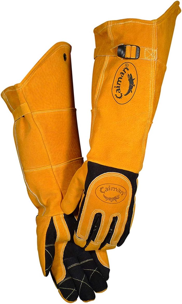 Caiman 1878-5 Premium Split Deerskin MIG/Stick Welding Gloves with Foam Insulation 21-inch