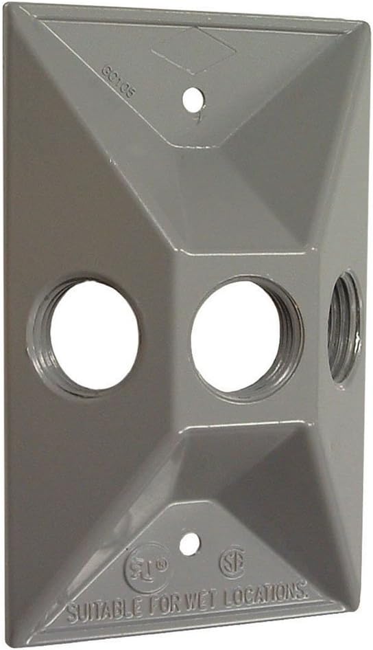 BELL 5189-0 Hubbell Electrical Prod 5189-0 Electrical Wp Lamp Holder Cover 3 Outlets 1 Gang