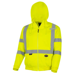 Pioneer V1060461U-XL High Visibility Safety Hoodie Reflective Hi Vis Sweatshirt Jacket X-Large