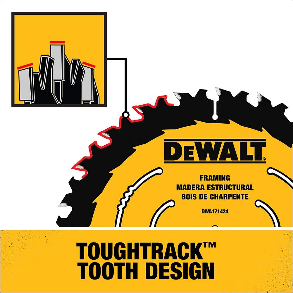 DEWALT DWA161224 Circular Saw Blade, 6 1/2 Inch, 24 Tooth, Framing