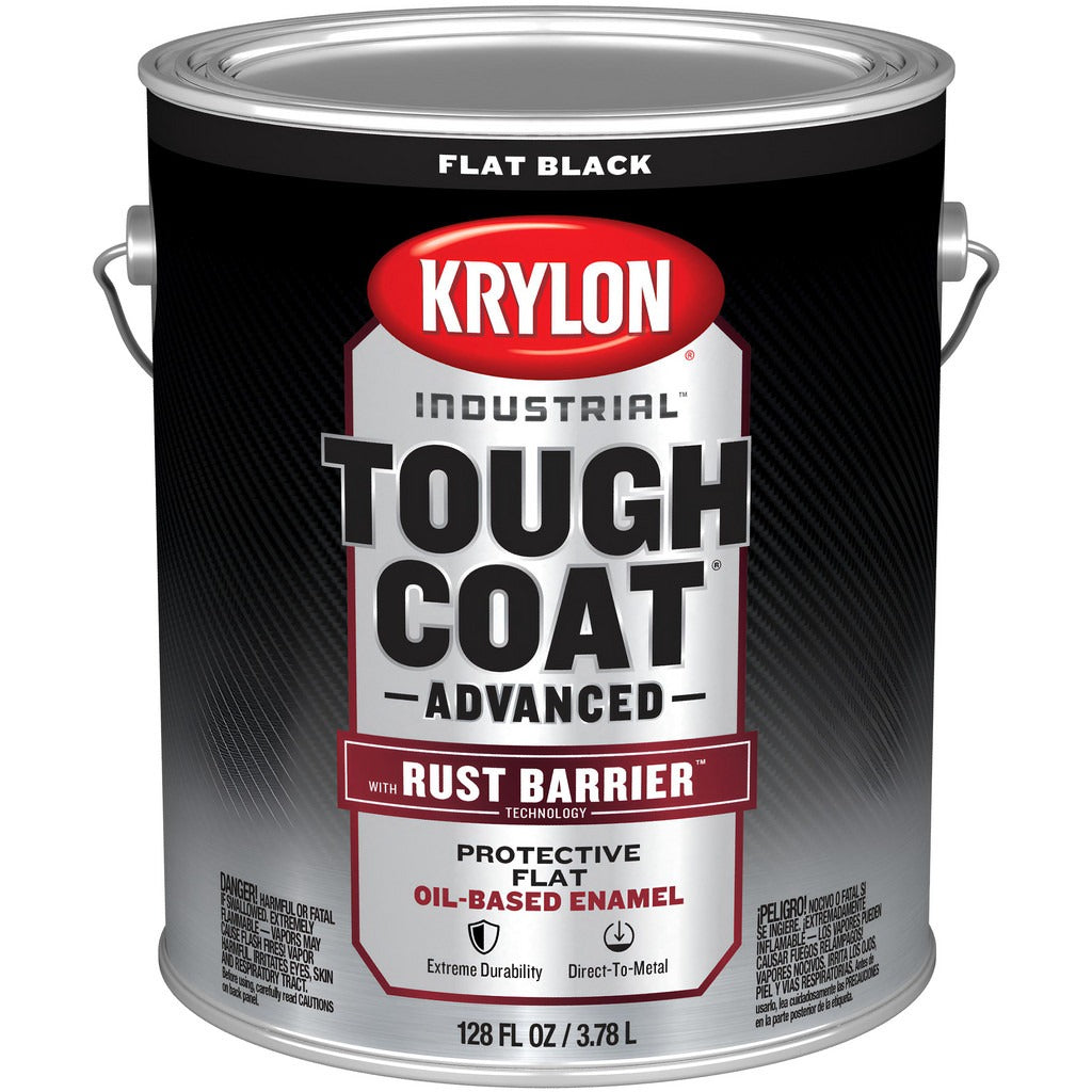 KRYLON Krylon K00781008 Rust Preventative Paint Flat Black 1 Gal