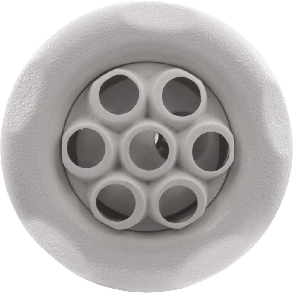 Waterway Plastics 229-8030 Jet Internal WW Poly Storm Gun 3-3/8 Inch Face Diameter Massage Textured Scallop White Thread-in