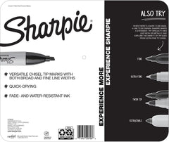 Sharpie 38201 Permanent Broad Marker Chisel Tip 12-Pack Black