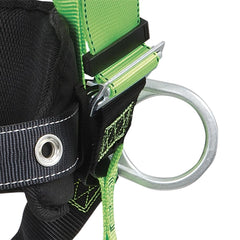 Peakworks V8255223 Fall Protection Full Body Safety Harness with Positioning Belt, Padded Lumbar Support, Back & Side D-Rings, Pass Thru Leg Buckles, Large