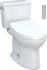 TOTO MW7763046CEFG.10#01 Drake WASHLET+ Two-Piece Elongated 1.28 GPF Universal Height TORNADO FLUSH Toilet