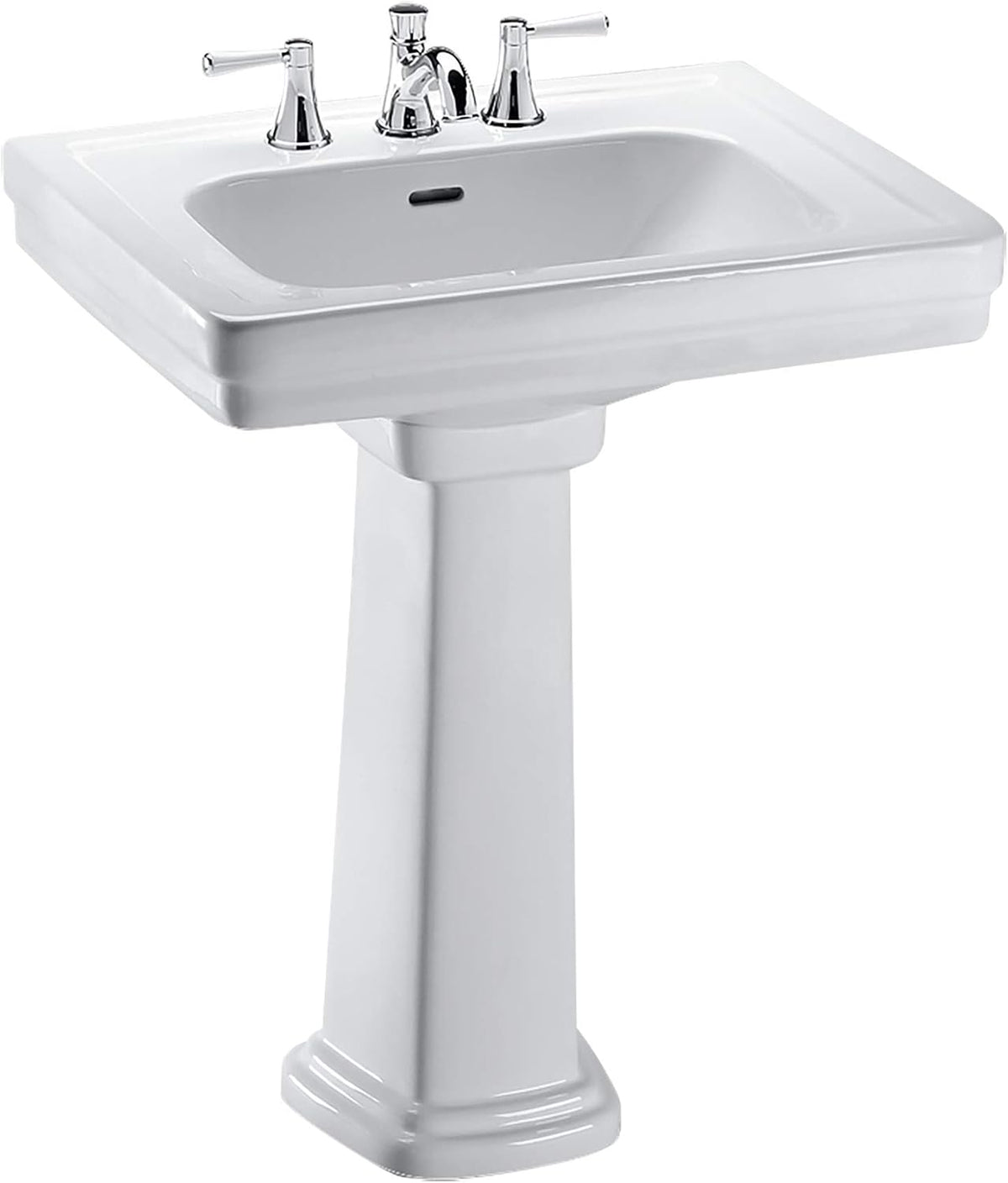 Toto LPT530.8N#01 Promenade Lavatory and Pedestal with 8-Inch Centers Cotton White